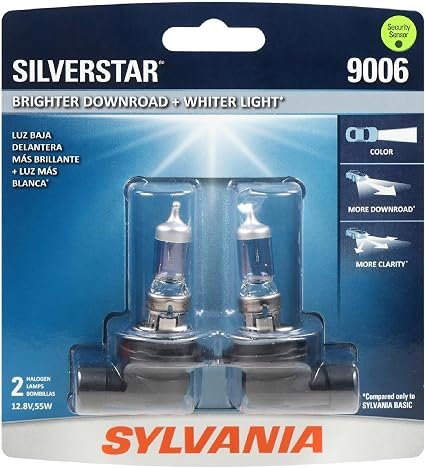 SYLVANIA 9006 SilverStar Halogen Headlight Bulb, High or Low Beam, 2 Bulbs